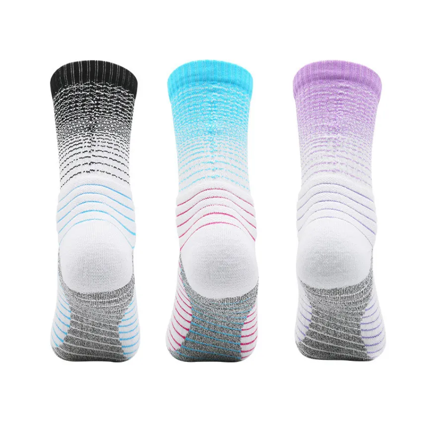 3 Pack Mens Gradients Trainer Socks Thick Cushioned