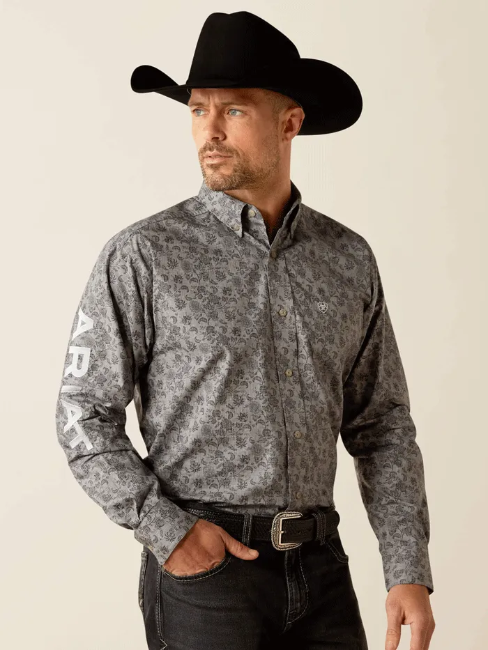 Ariat 10051987 Mens Team Kendall Classic Fit Shirt Grey