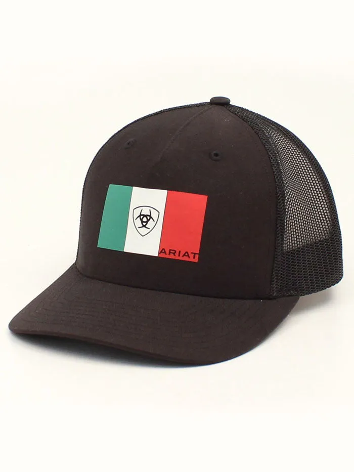 Ariat A300016401 Snap Back Mexico Flag R112 Cap Black