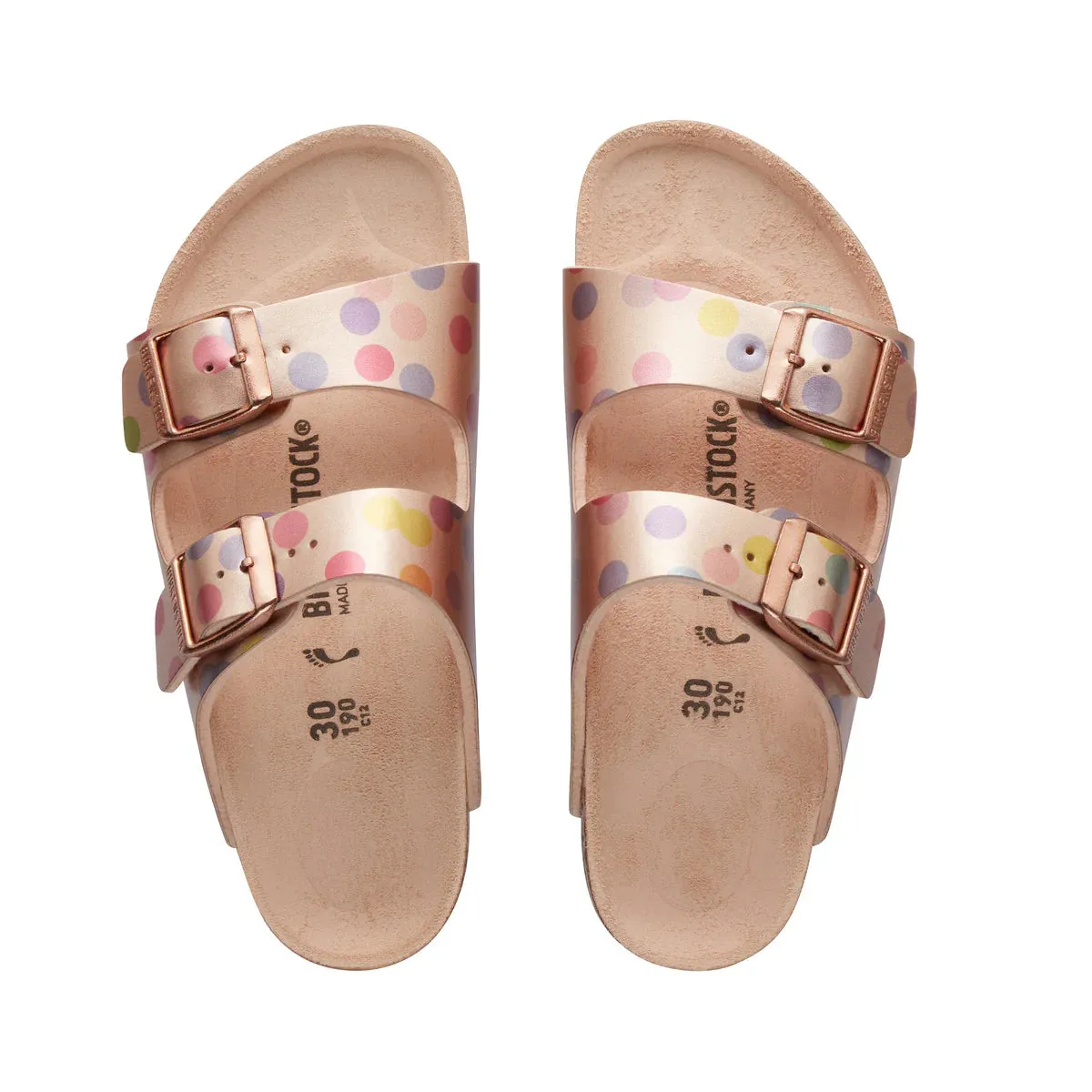 Birkenstock Arizona Birko-Flor - Metallic Dots Copper - Narrow