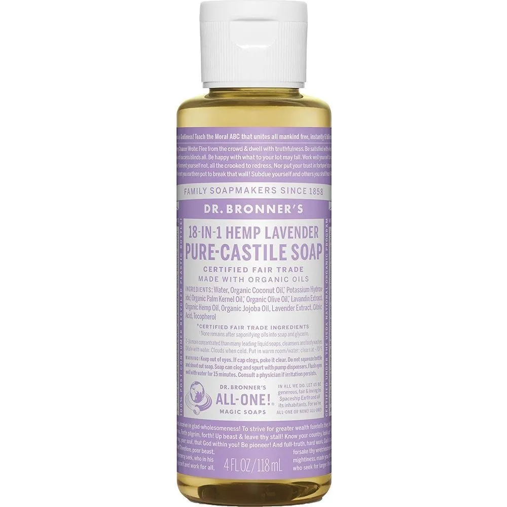 Dr. Bronner's 4oz Pure Castille Soap Lavender