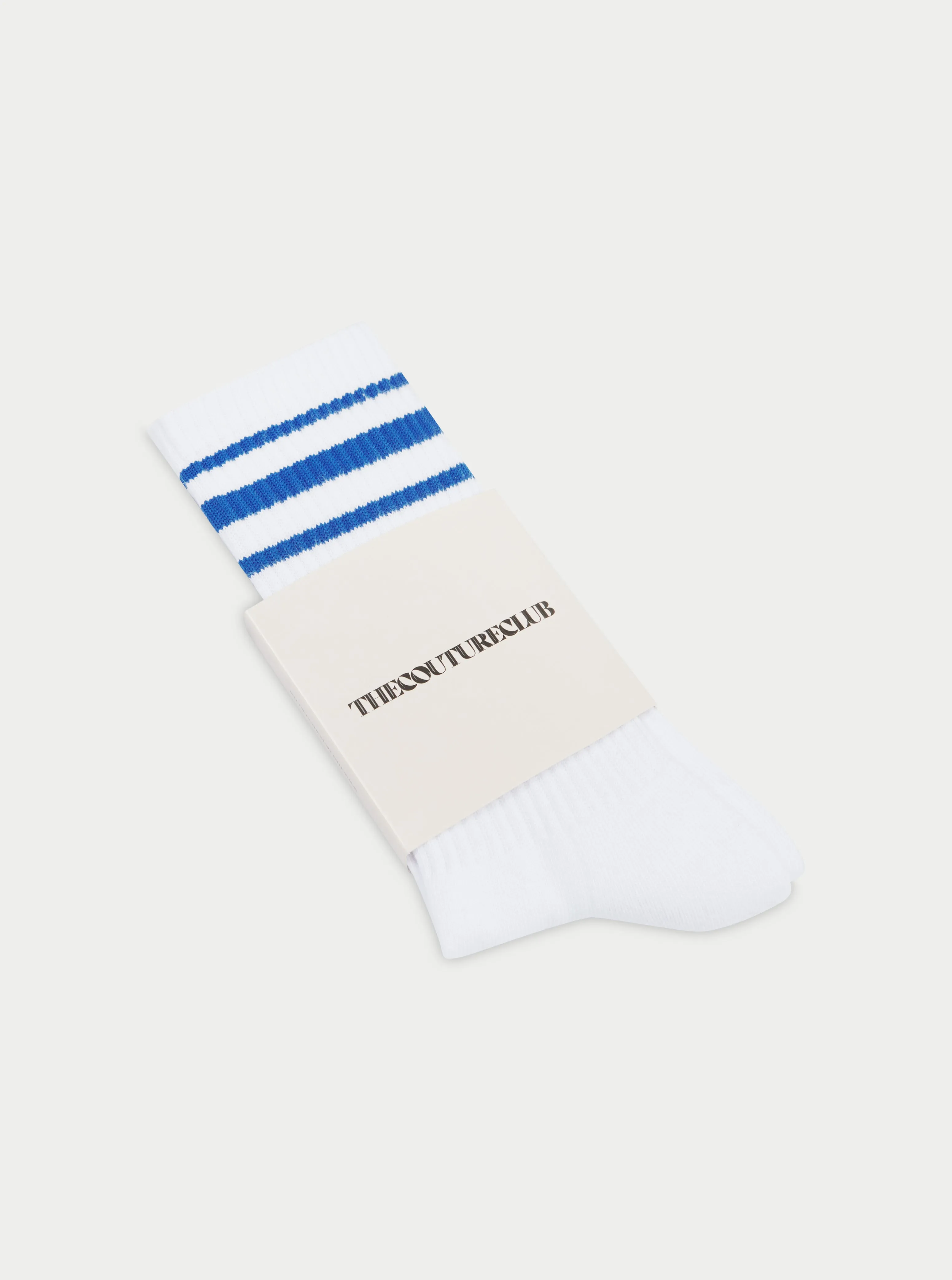 EMBLEM STRIPE SPORTS SOCK - BLUE