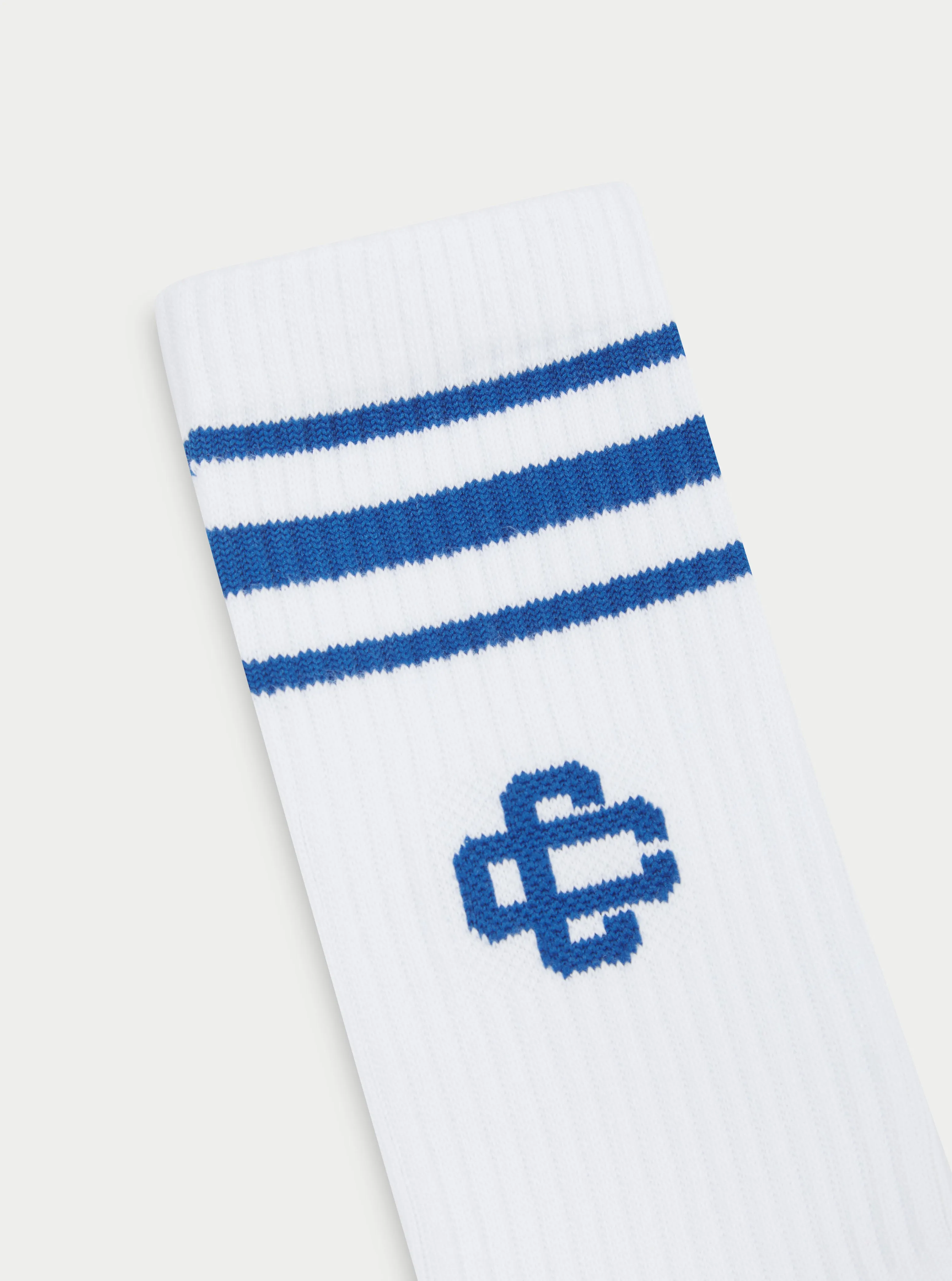 EMBLEM STRIPE SPORTS SOCK - BLUE