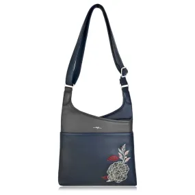 Espe Begonia Blue Messenger Bag (Women's)