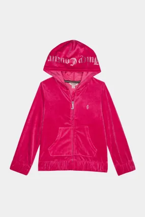 Girls Classic Velour Hoodie