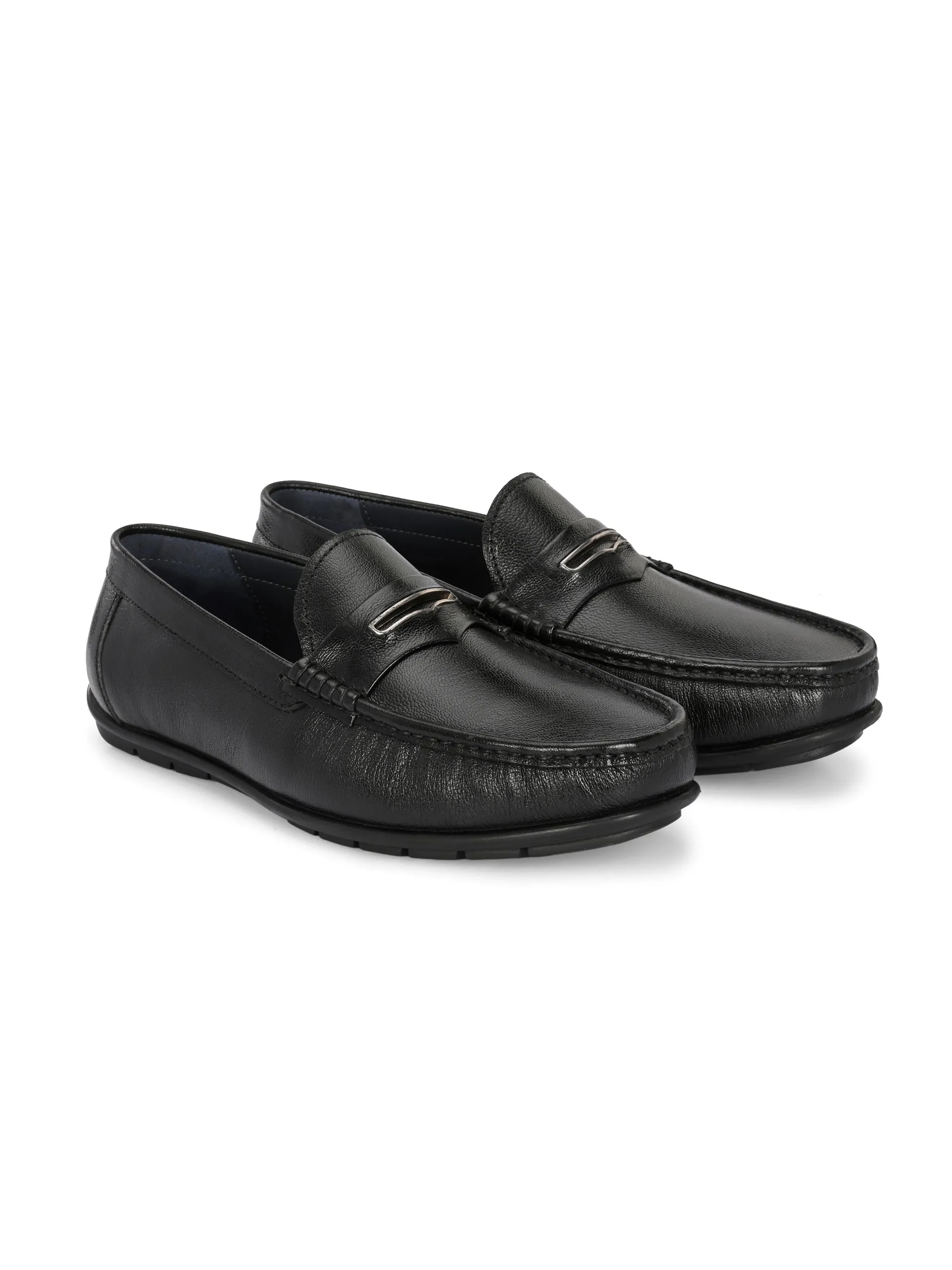 Grenade Black Loafers