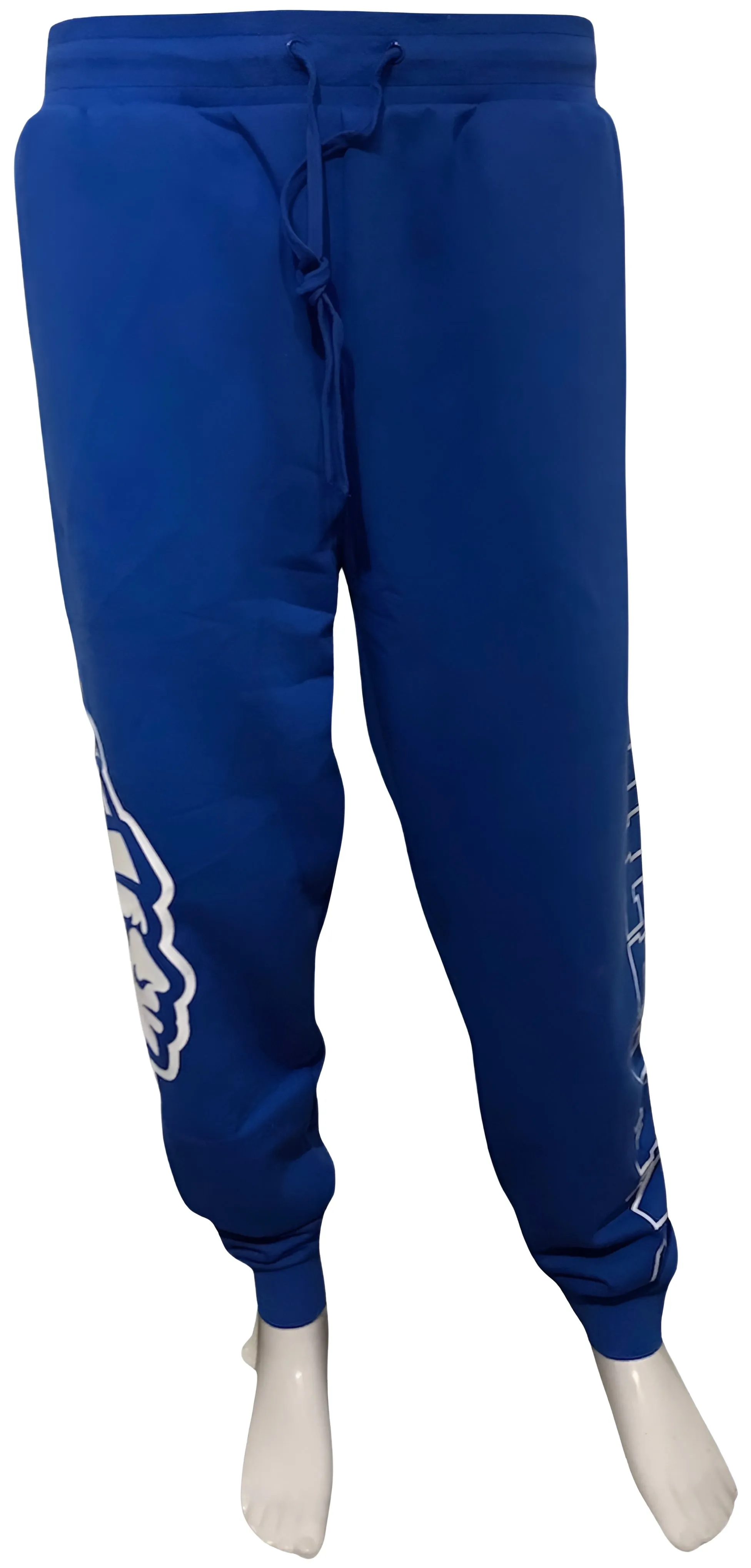 ^HUSTLE GANG^ (BLUE) ~COLLEGIATE~ KNIT JOGGER SWEATPANTS