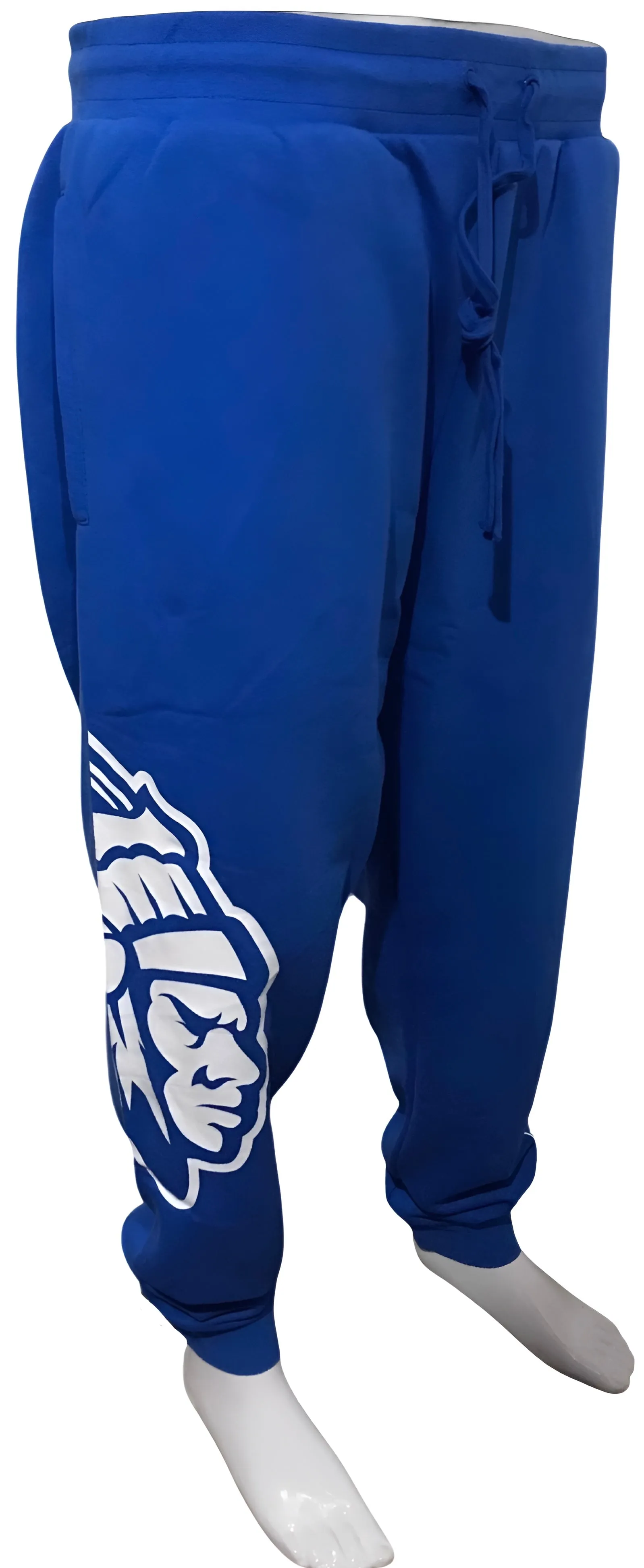 ^HUSTLE GANG^ (BLUE) ~COLLEGIATE~ KNIT JOGGER SWEATPANTS