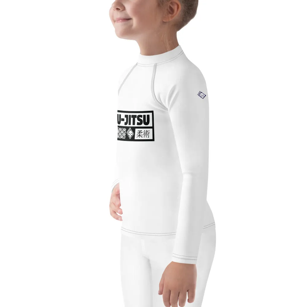 Kid's Girls Long Sleeve BJJ Rash Guard Jiu-Jitsu 016 - Snow