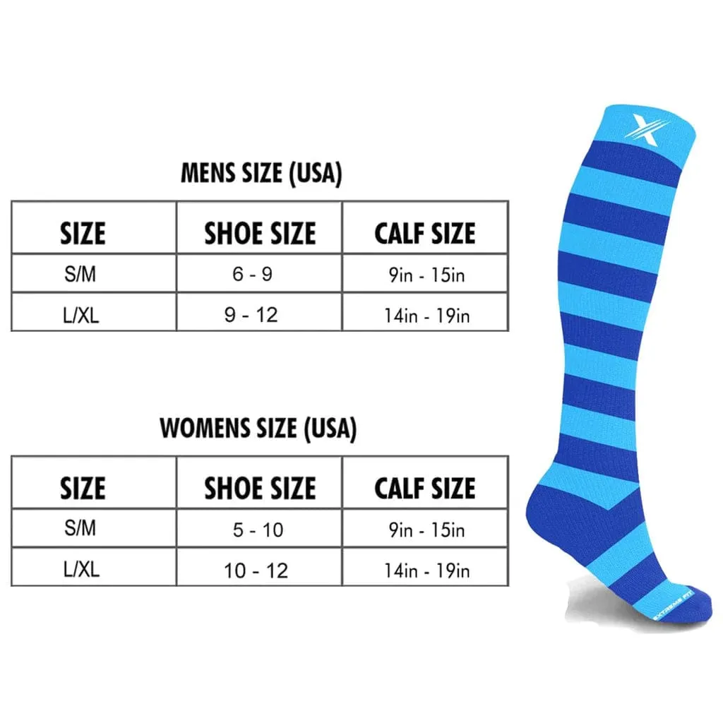 Mismatched: Azure Compression Socks