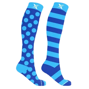 Mismatched: Azure Compression Socks