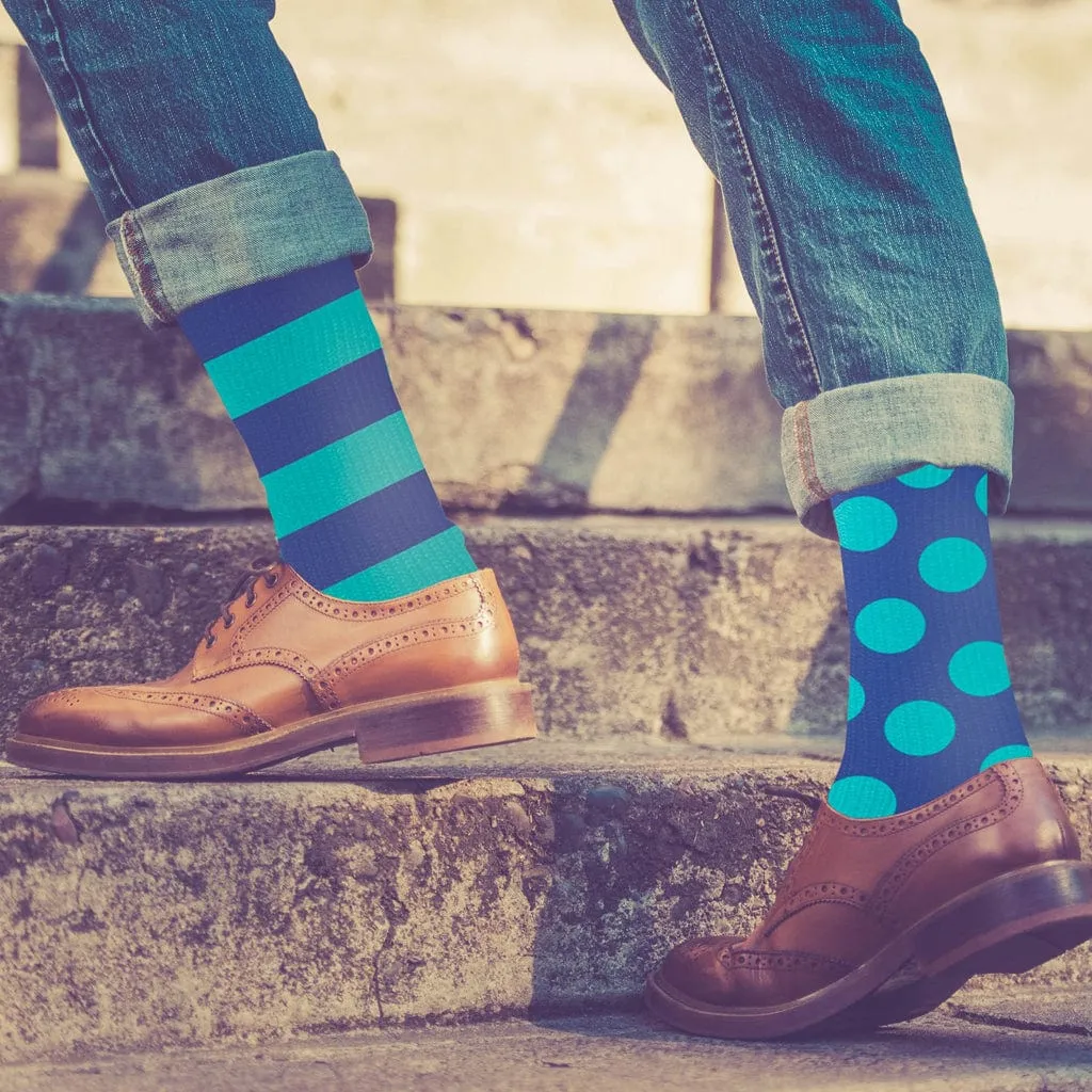 Mismatched: Azure Compression Socks