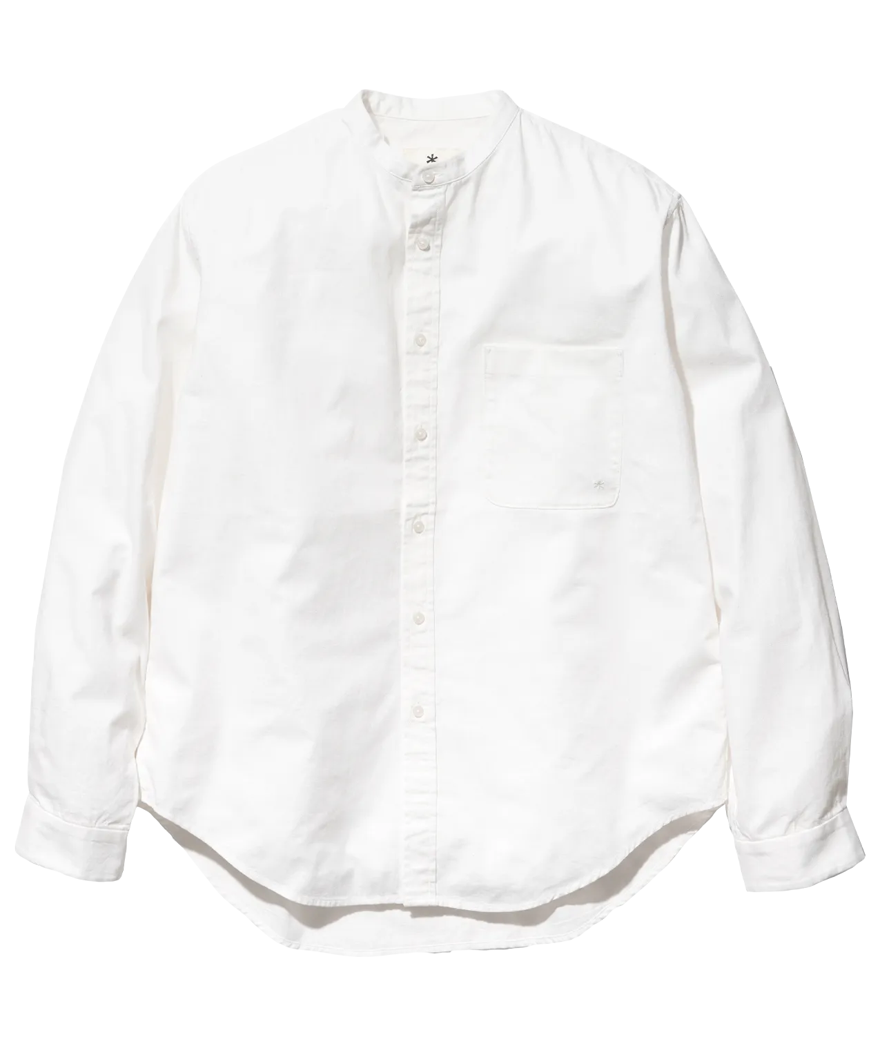 Organic Cotton Poplin Stand Collar Shirt