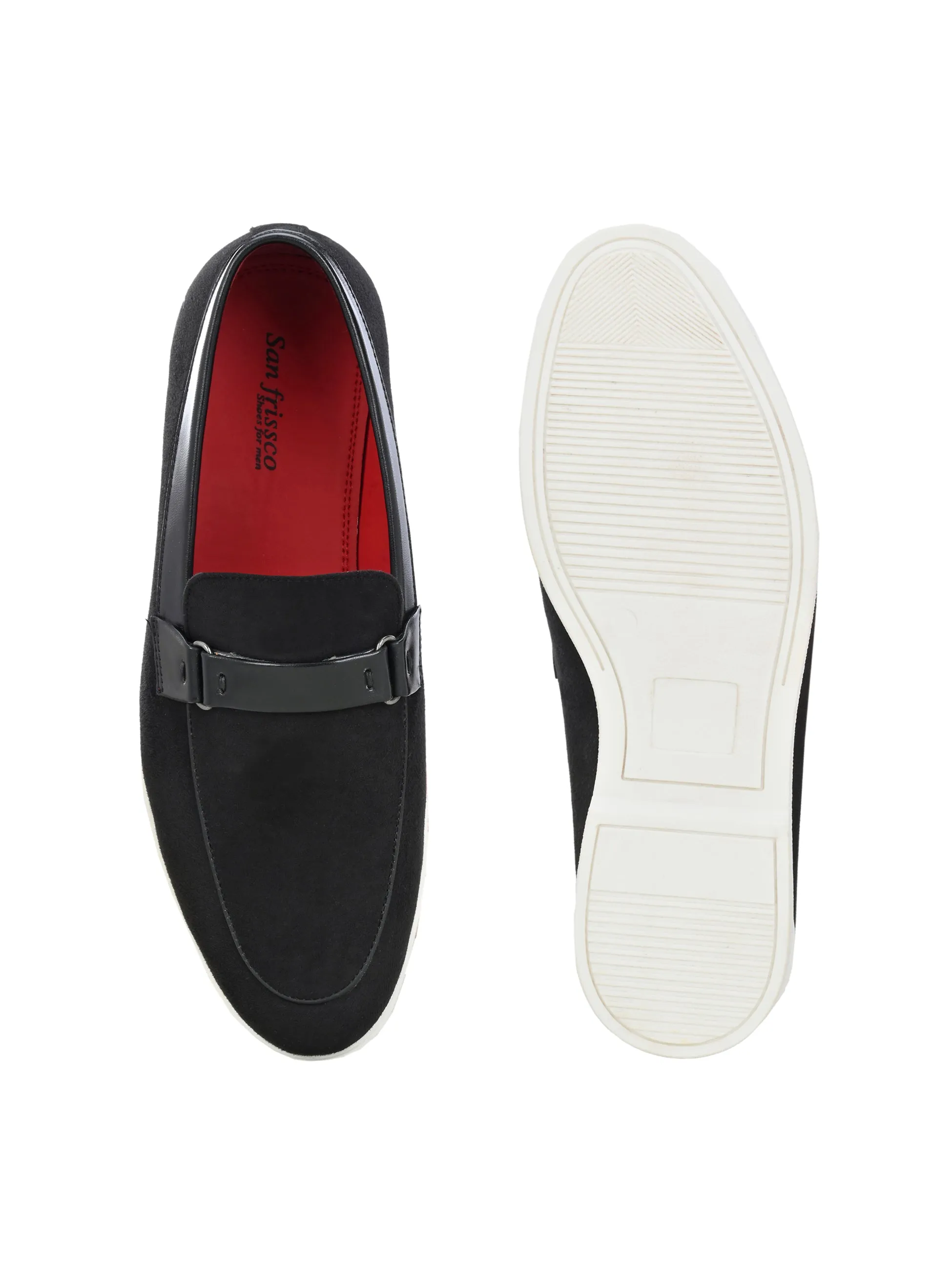 Piana Black Casual Slip-Ons