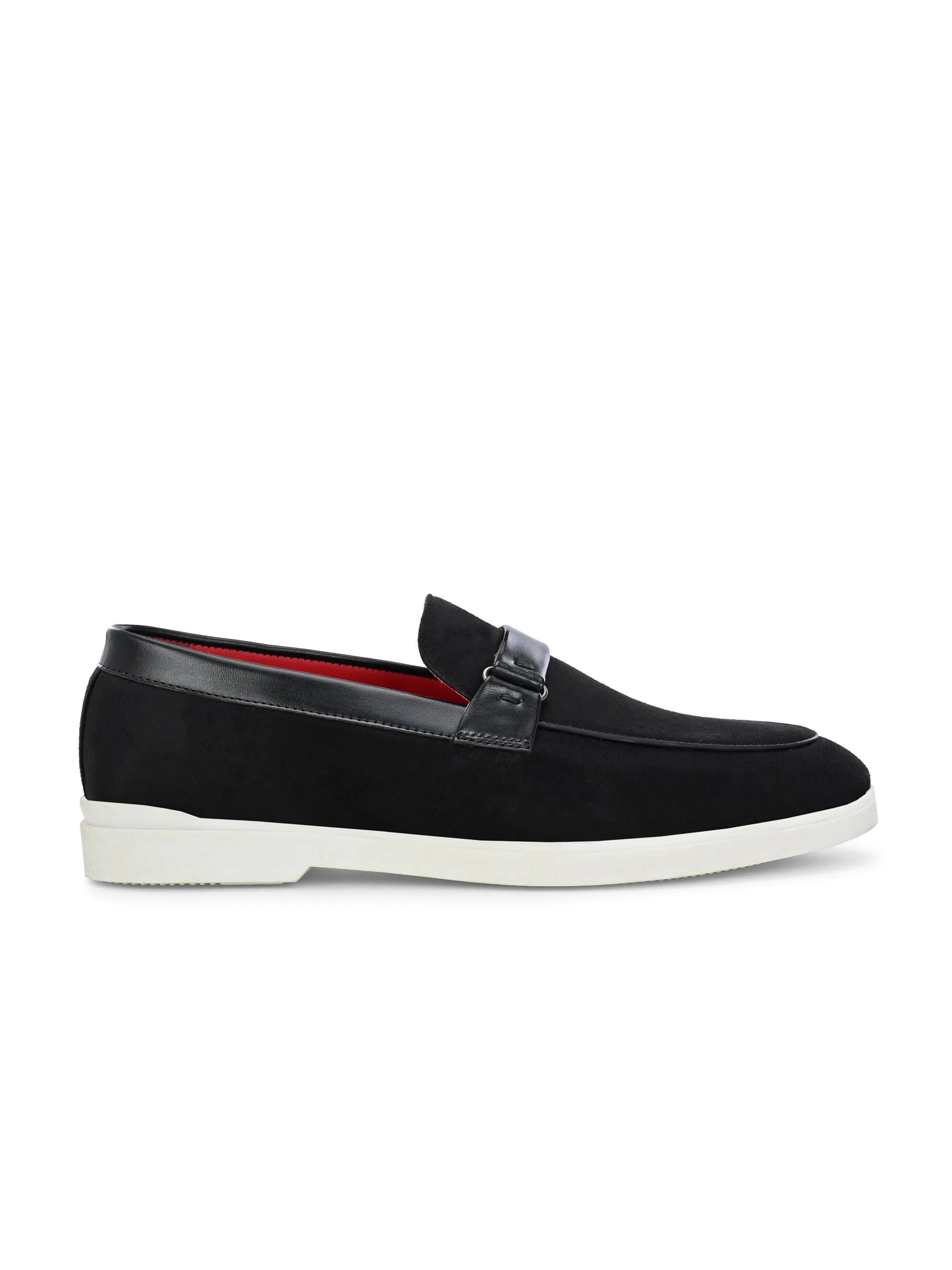 Piana Black Casual Slip-Ons