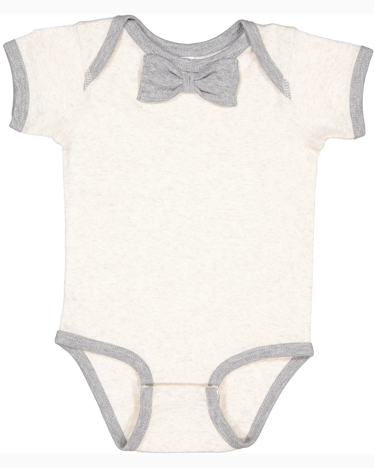 Rabbit Skins Infant Baby Rib Bow Tie Bodysuit RS4407