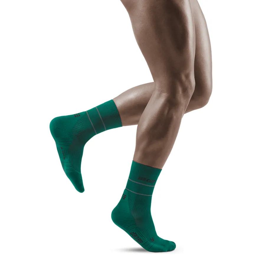 Reflective Mid Cut Compression Socks, Men