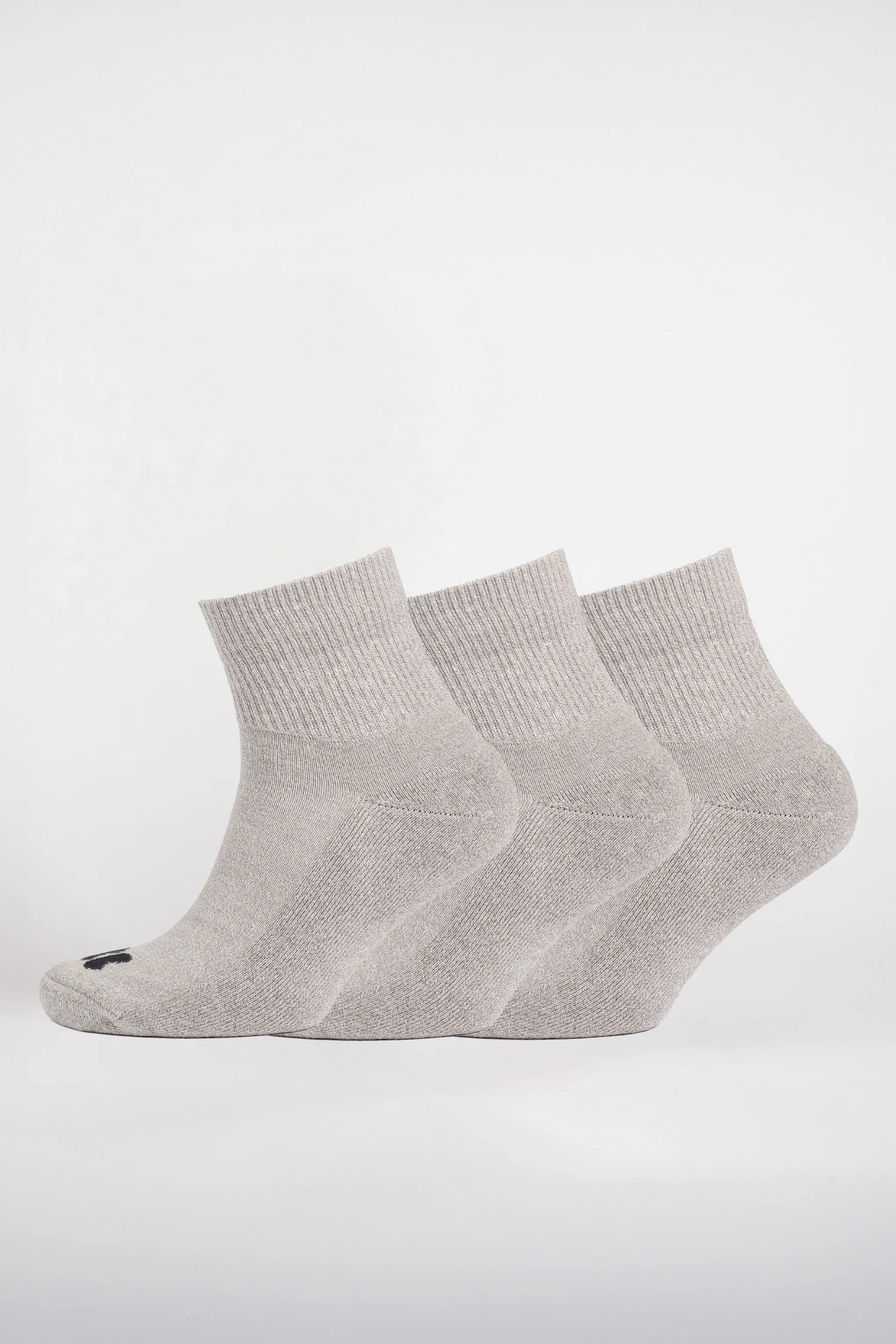 Sports Cotton Sock Ankle 3 Pack - Grey