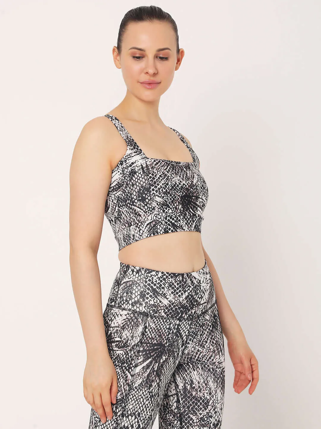 Tropical Animal Square Neck Sports Bra & Aura Leggings