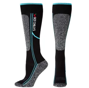 Women's Elite Heat Mid Volume Sock - Black/Aqua